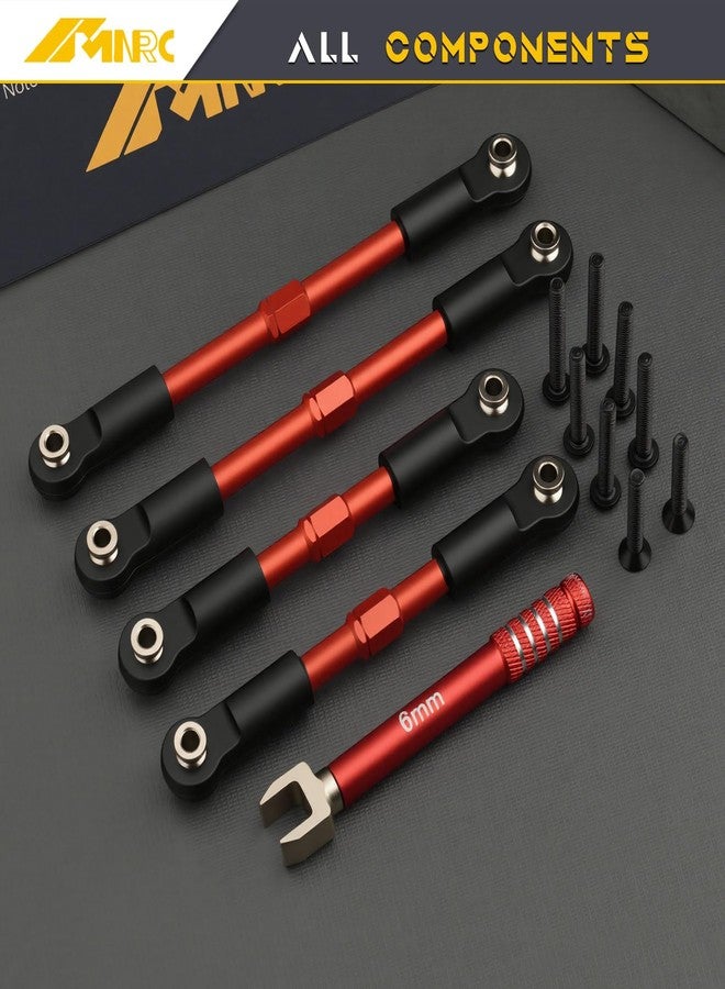 NMNRC Alum Turnbuckles Camber Links Linkage Toe Rod ARA330753 for Arrma 1/10 Gorgon Fury Quake Vorteks 2WD Series Upgrades Part Red - Image 3